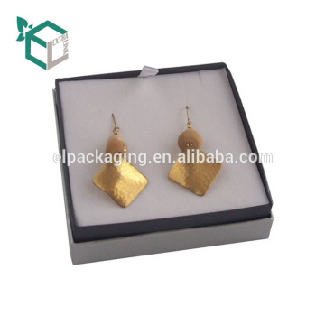 Últimas cajas de aretes de joyería de flocado de regalo de diseñador